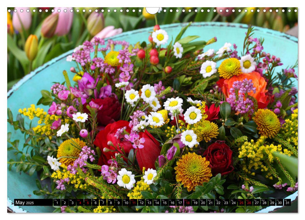 Flowers in Intense Colours (CALVENDO Monthly Calendar 2025)