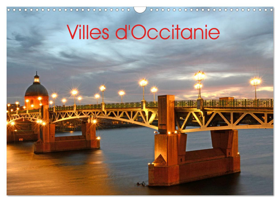 Villes d'Occitanie (CALVENDO Calendrier mensuel 2025)