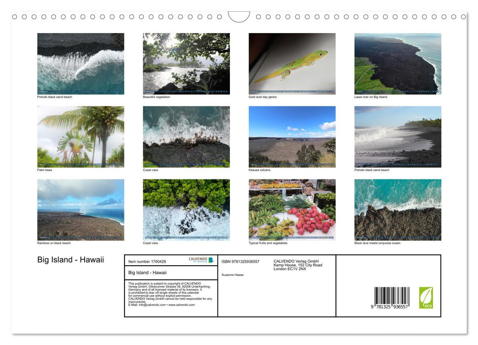 Big Island - Hawaii (CALVENDO Monthly Calendar 2025)