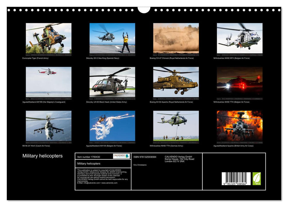 Military helicopters (CALVENDO Monthly Calendar 2025)