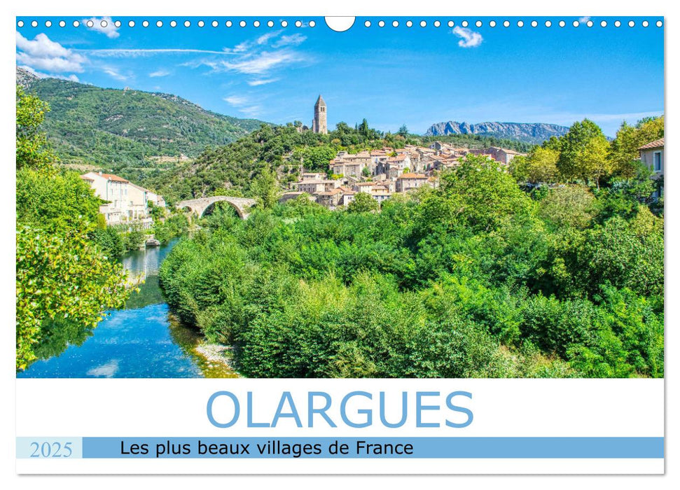 Les plus beaux villages de France - Olargue (CALVENDO Calendrier mensuel 2025)