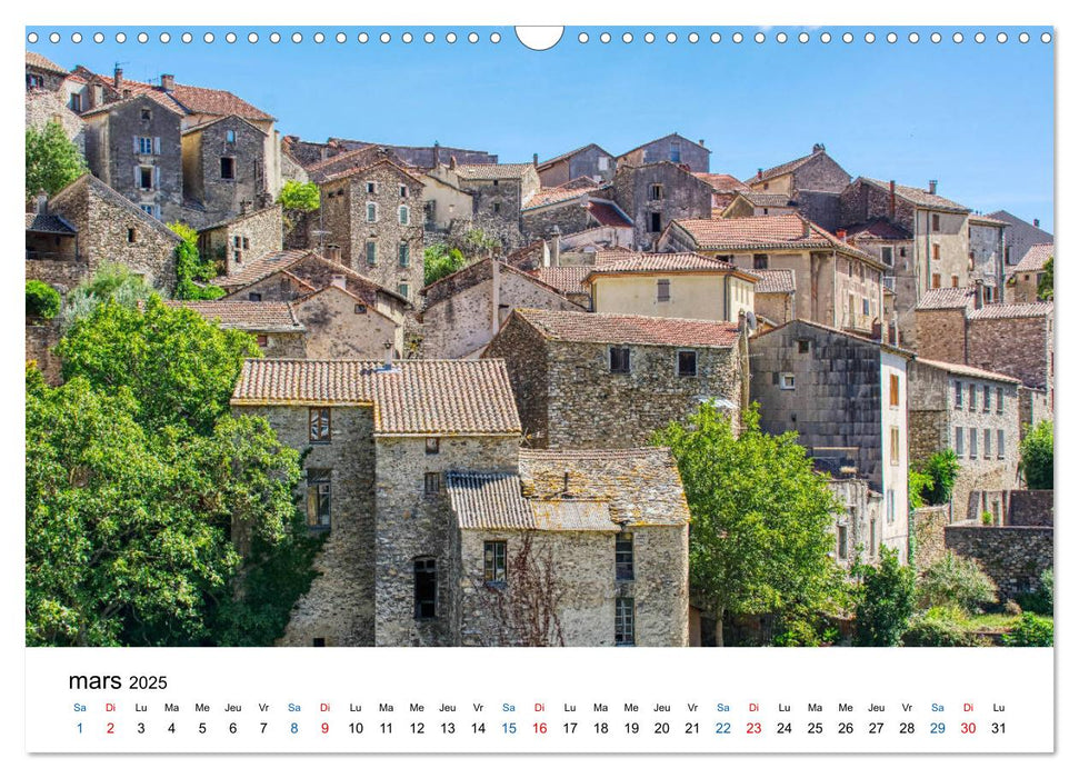 Les plus beaux villages de France - Olargue (CALVENDO Calendrier mensuel 2025)