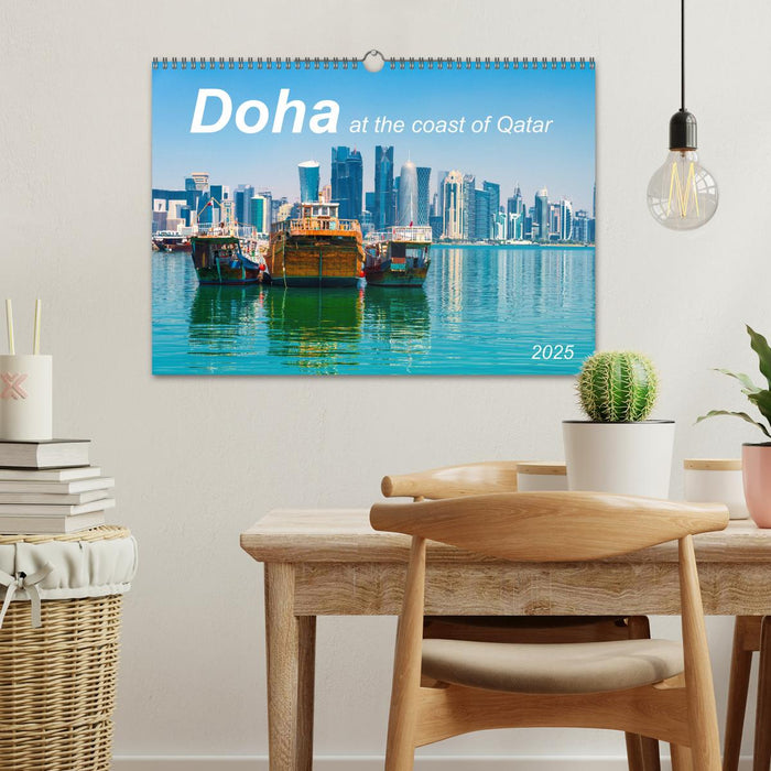 Doha at the coast of Qatar (CALVENDO Monthly Calendar 2025)