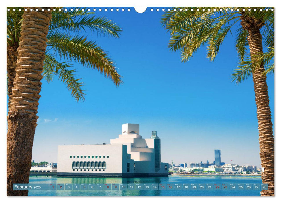 Doha at the coast of Qatar (CALVENDO Monthly Calendar 2025)