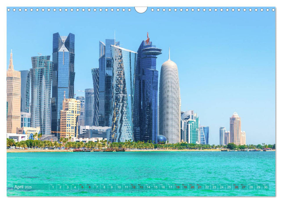 Doha at the coast of Qatar (CALVENDO Monthly Calendar 2025)