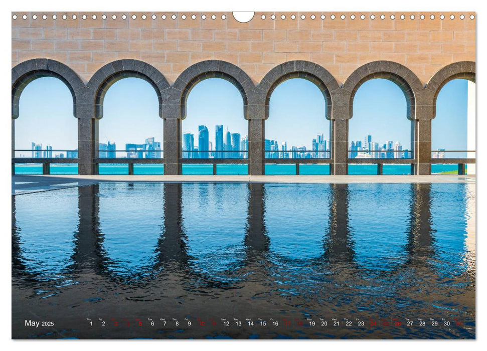 Doha at the coast of Qatar (CALVENDO Monthly Calendar 2025)