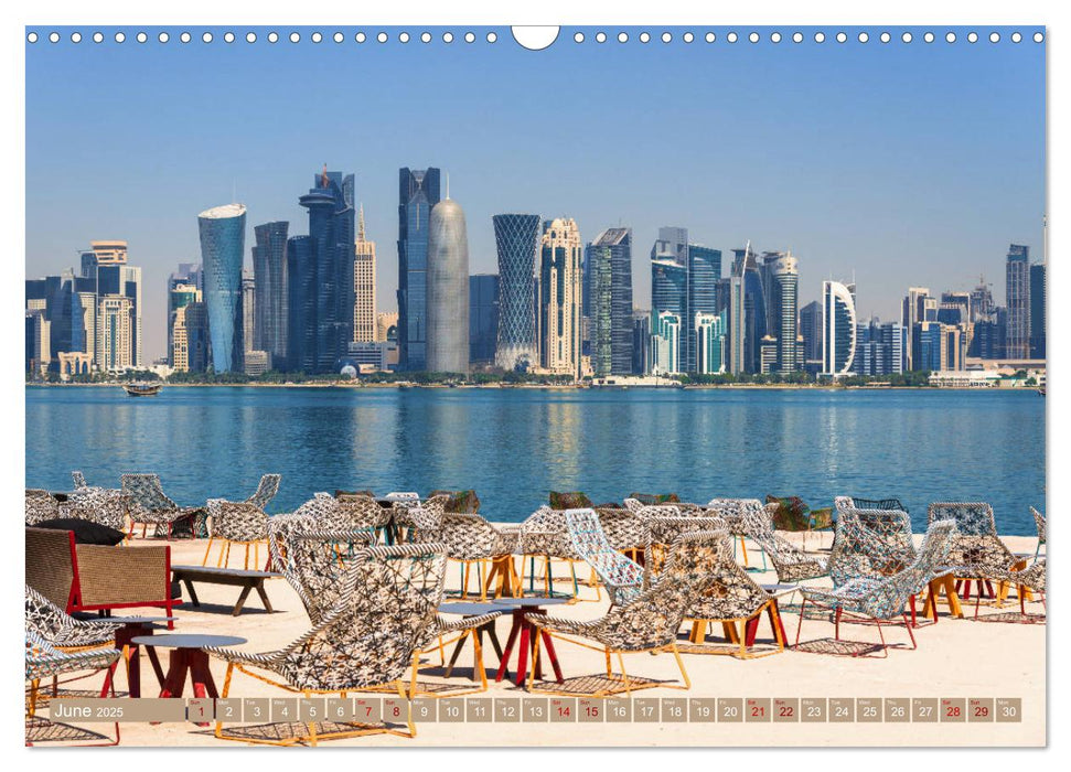 Doha at the coast of Qatar (CALVENDO Monthly Calendar 2025)