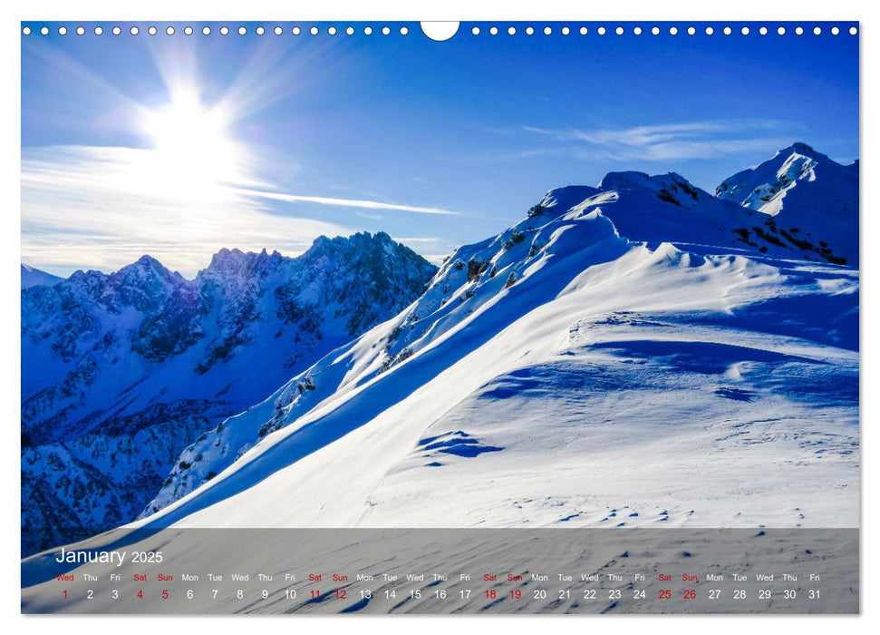 German and Austrian Alps (CALVENDO Monthly Calendar 2025)