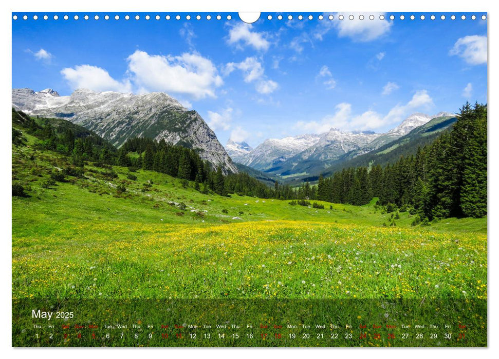 German and Austrian Alps (CALVENDO Monthly Calendar 2025)