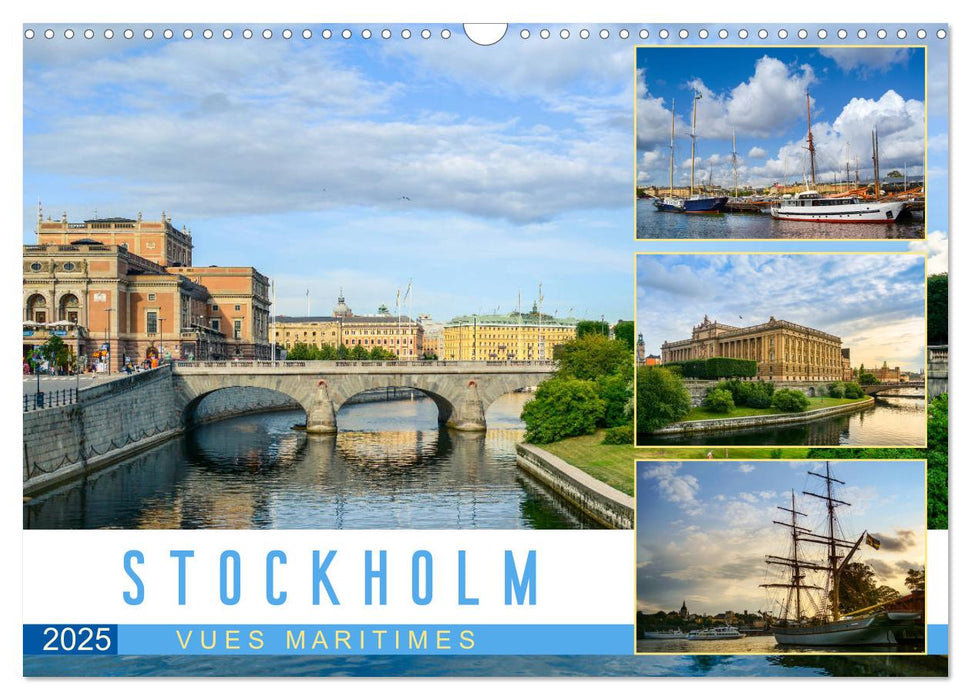 Stockholm - Vues maritimes (CALVENDO Calendrier mensuel 2025)