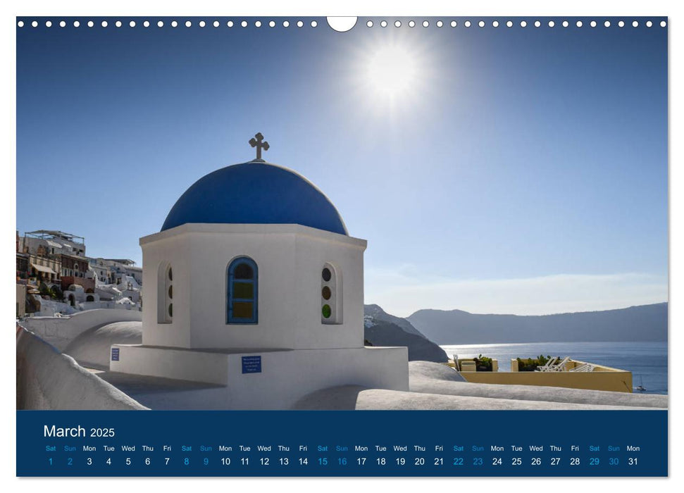 Santorini, dream destination for couples (CALVENDO Monthly Calendar 2025)