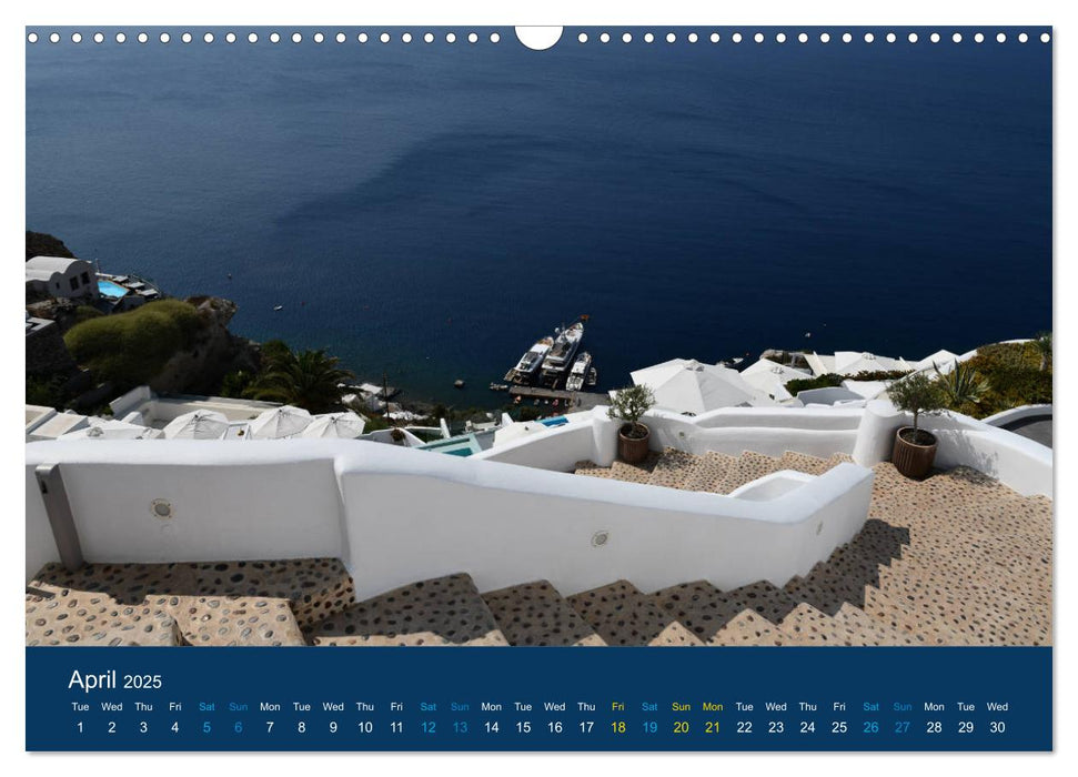 Santorini, dream destination for couples (CALVENDO Monthly Calendar 2025)