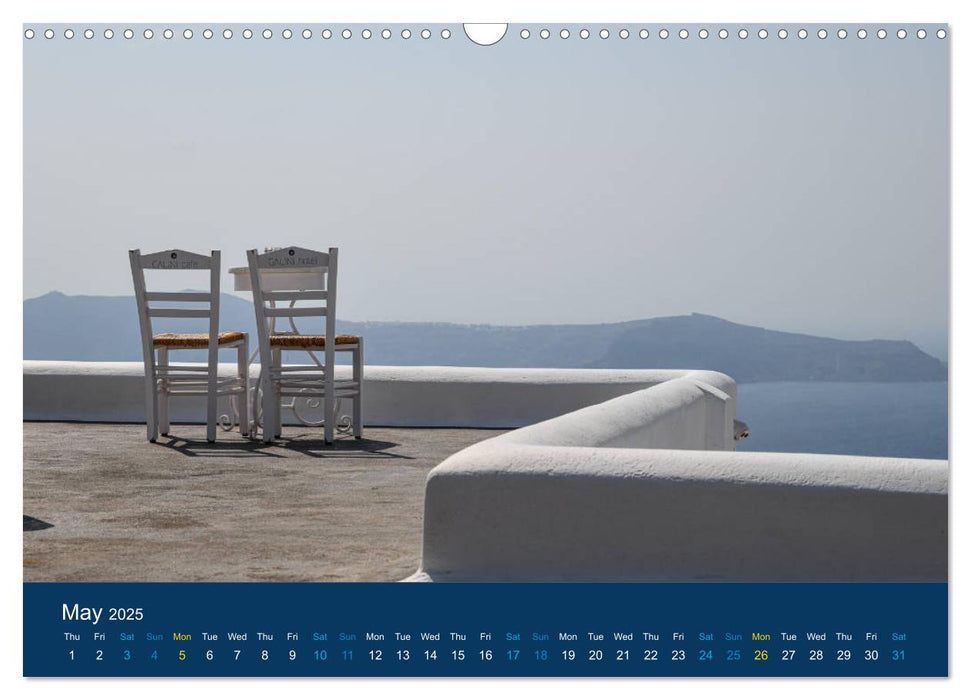 Santorini, dream destination for couples (CALVENDO Monthly Calendar 2025)