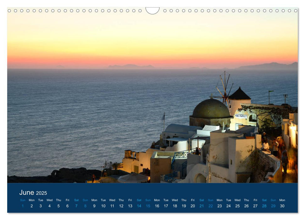 Santorini, dream destination for couples (CALVENDO Monthly Calendar 2025)