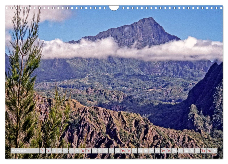 La Réunion, Au centre du volcan (CALVENDO Calendrier mensuel 2025)