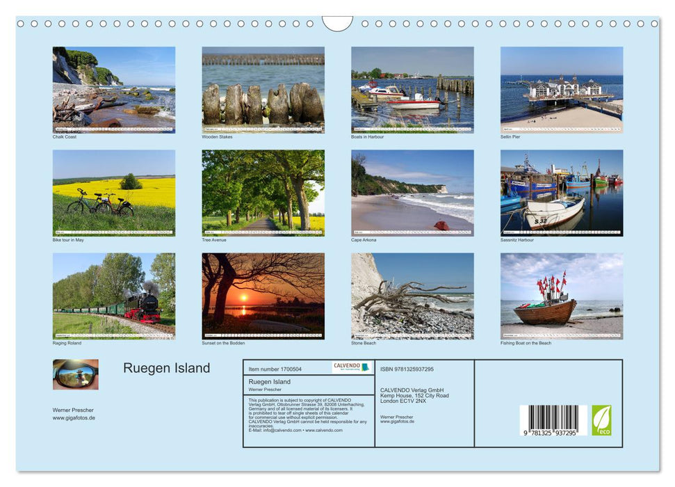 Ruegen Island (CALVENDO Monthly Calendar 2025)