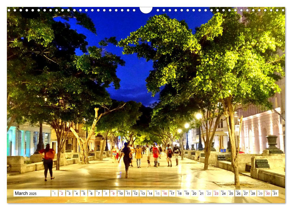 Havana by Night - Cuba's fascinating capital (CALVENDO Monthly Calendar 2025)