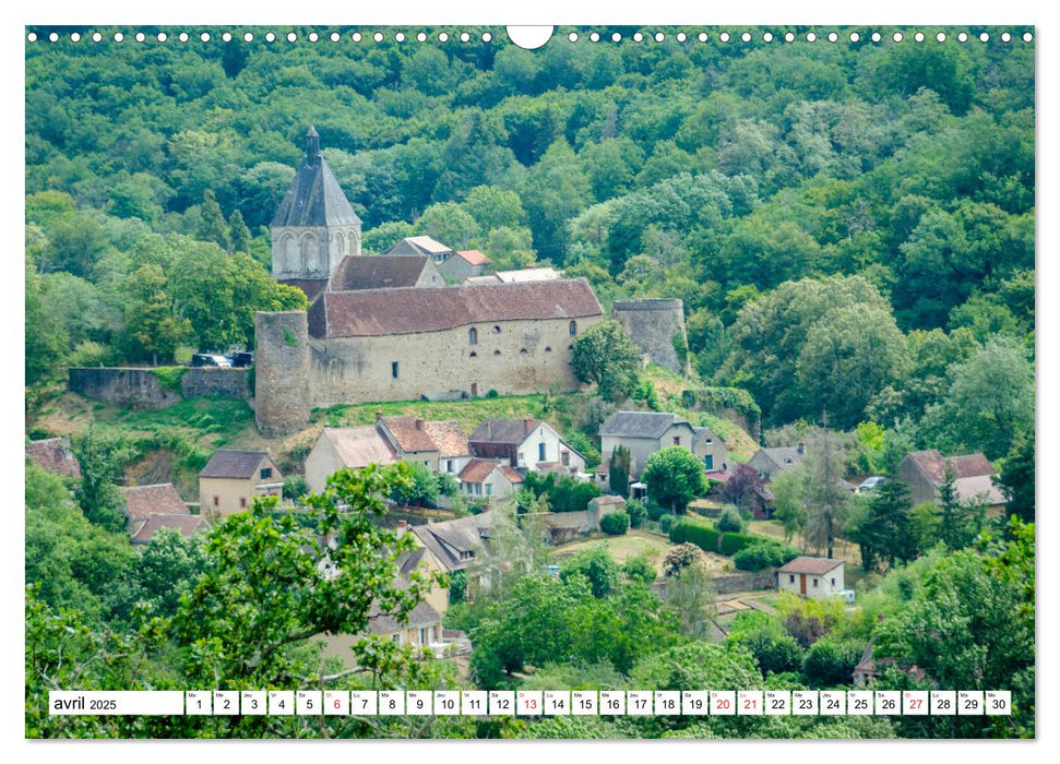 Entre Creuse et Berry la vallée des peintres (CALVENDO Calendrier mensuel 2025)