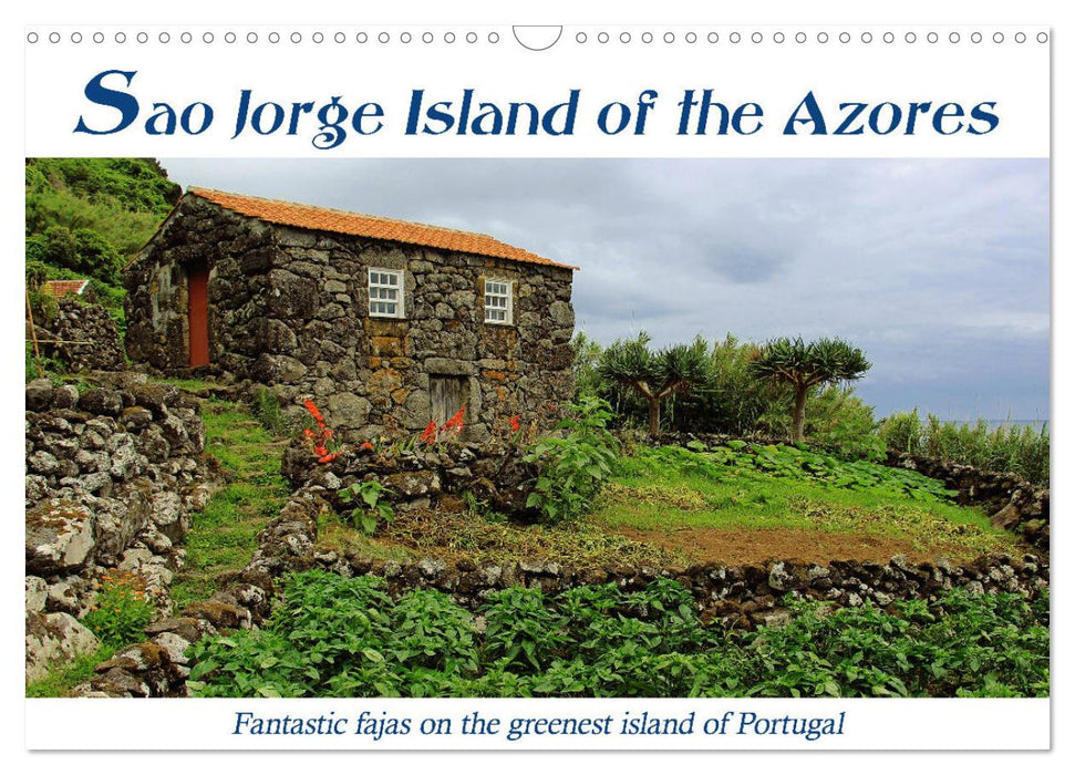 Sao Jorge Island of the Azores - fantastic fajas on the greenest island of Portugal (CALVENDO Monthly Calendar 2025)