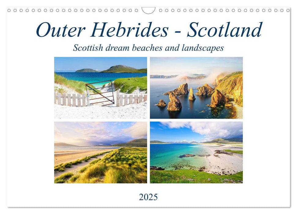 Outer Hebrides - Scotland Scottish dream beaches and landscapes (CALVENDO Monthly Calendar 2025)