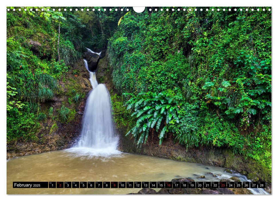 The Caribbean - St. Lucia, The Grenadines and Grenada (CALVENDO Monthly Calendar 2025)