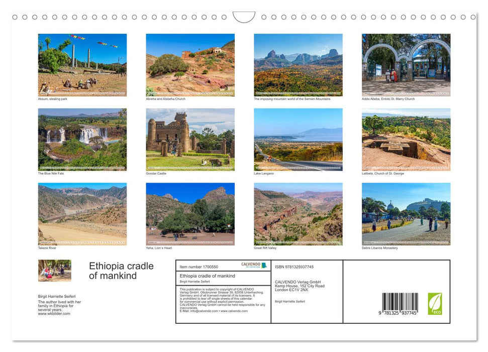 Ethiopia cradle of mankind (CALVENDO Monthly Calendar 2025)