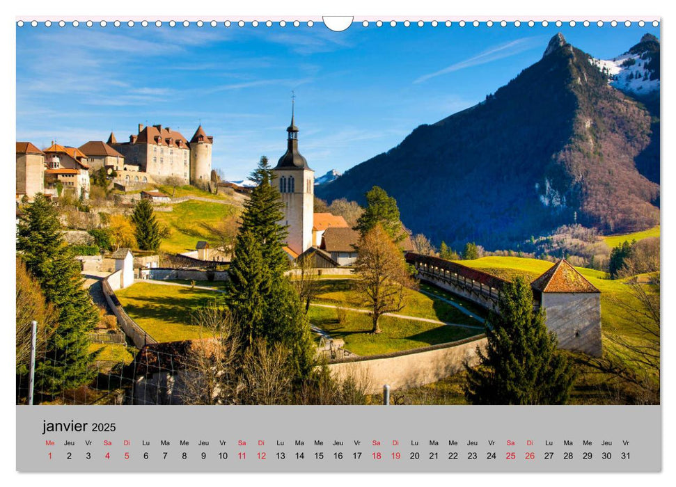 La Suisse saisissante (CALVENDO Calendrier mensuel 2025)