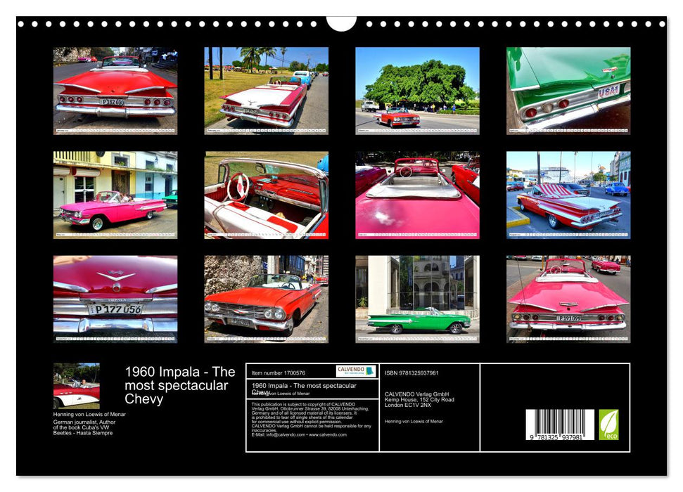 1960 Impala - The most spectacular Chevy (CALVENDO Monthly Calendar 2025)