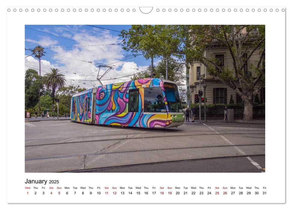 Melbourne and St Kilda (CALVENDO Monthly Calendar 2025)