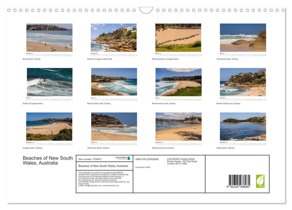 Beaches of New South Wales, Australia (CALVENDO Monthly Calendar 2025)