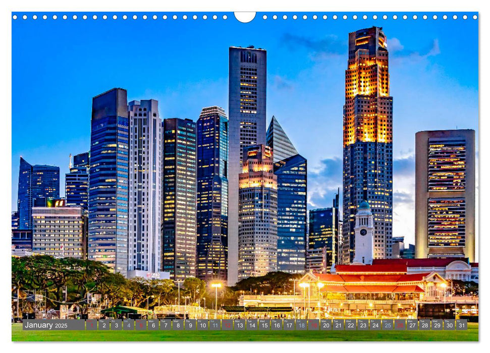 Singapore - Discover Central Area (CALVENDO Monthly Calendar 2025)