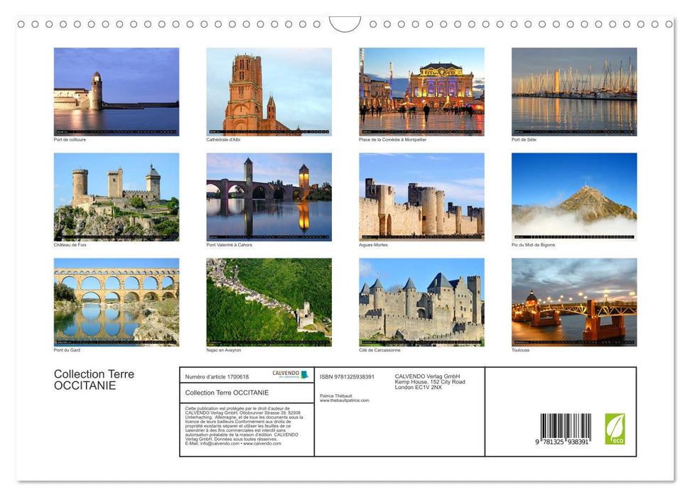 Collection Terre OCCITANIE (CALVENDO Calendrier mensuel 2025)