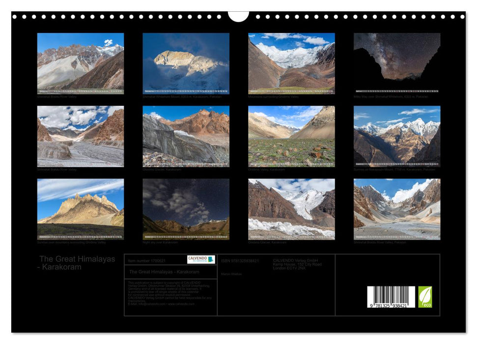 The Great Himalayas - Karakoram (CALVENDO Monthly Calendar 2025)