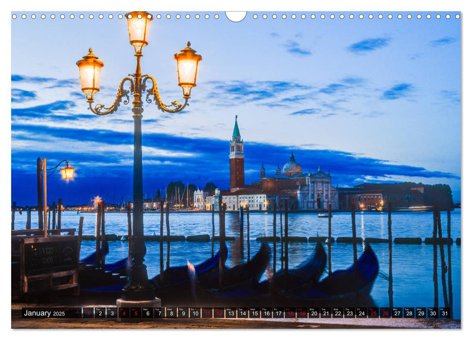 Venice - From dusk till dawn (CALVENDO Monthly Calendar 2025)