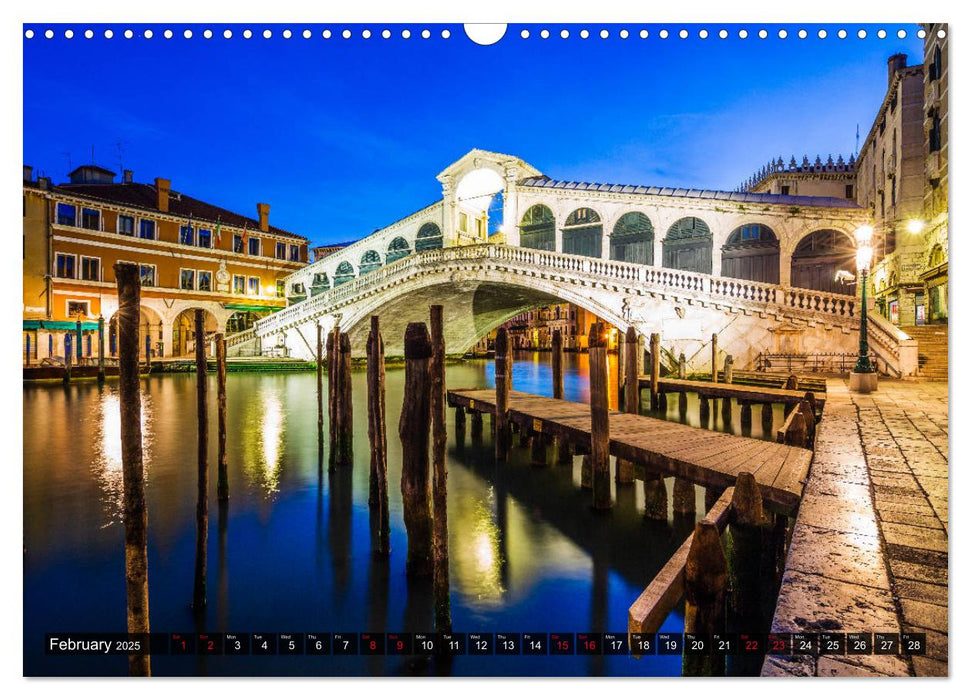 Venice - From dusk till dawn (CALVENDO Monthly Calendar 2025)