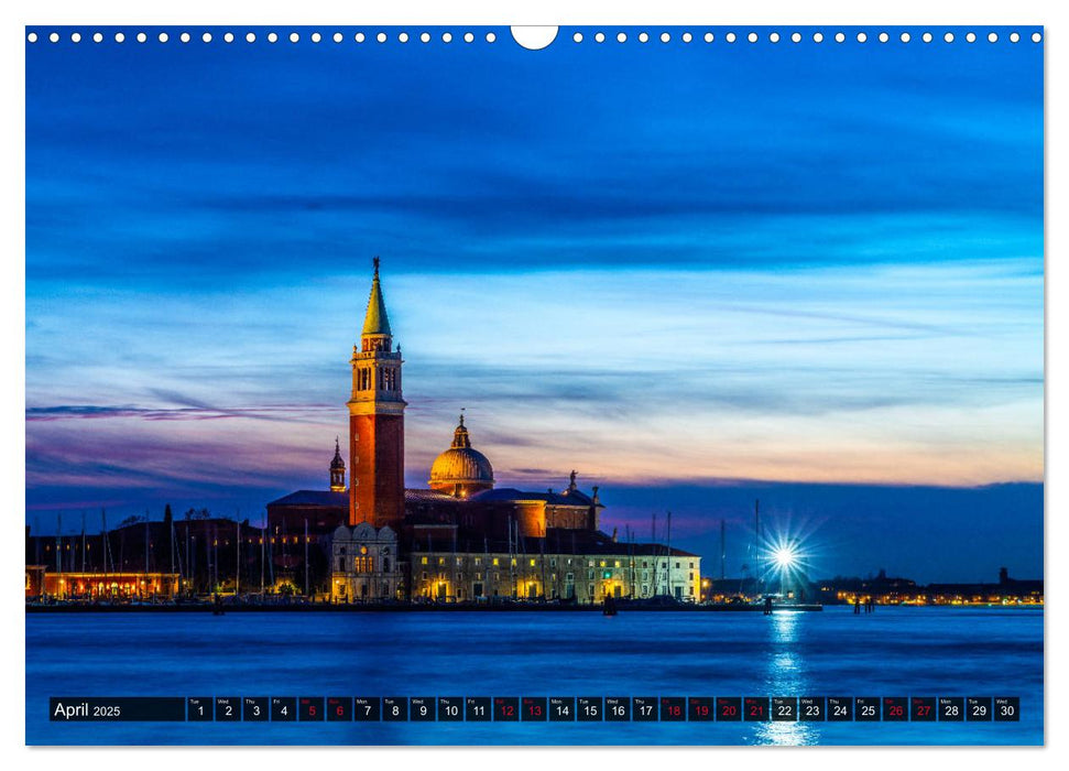 Venice - From dusk till dawn (CALVENDO Monthly Calendar 2025)