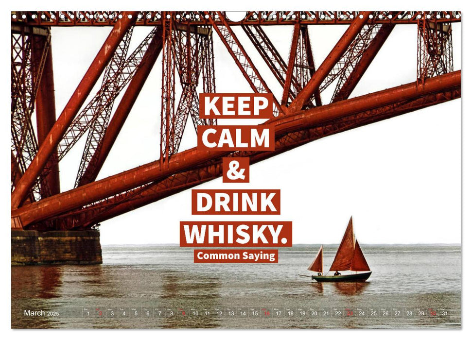 Wonderful Whisky Wisdom (CALVENDO Monthly Calendar 2025)