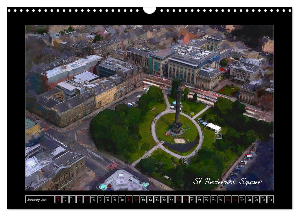 Edinburgh From Above (CALVENDO Monthly Calendar 2025)