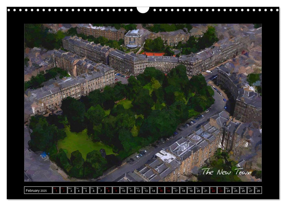 Edinburgh From Above (CALVENDO Monthly Calendar 2025)