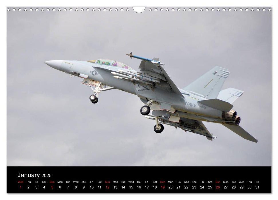 Front Line Military Warplanes (CALVENDO Monthly Calendar 2025)