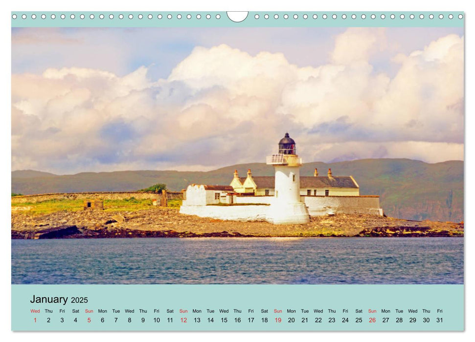 Scottish Lighthouses - beacons along the coast of Scotland (CALVENDO Monthly Calendar 2025)