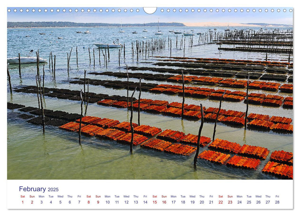 Arcachon Bay and the French Atlantic coast near Bordeaux (CALVENDO Monthly Calendar 2025)