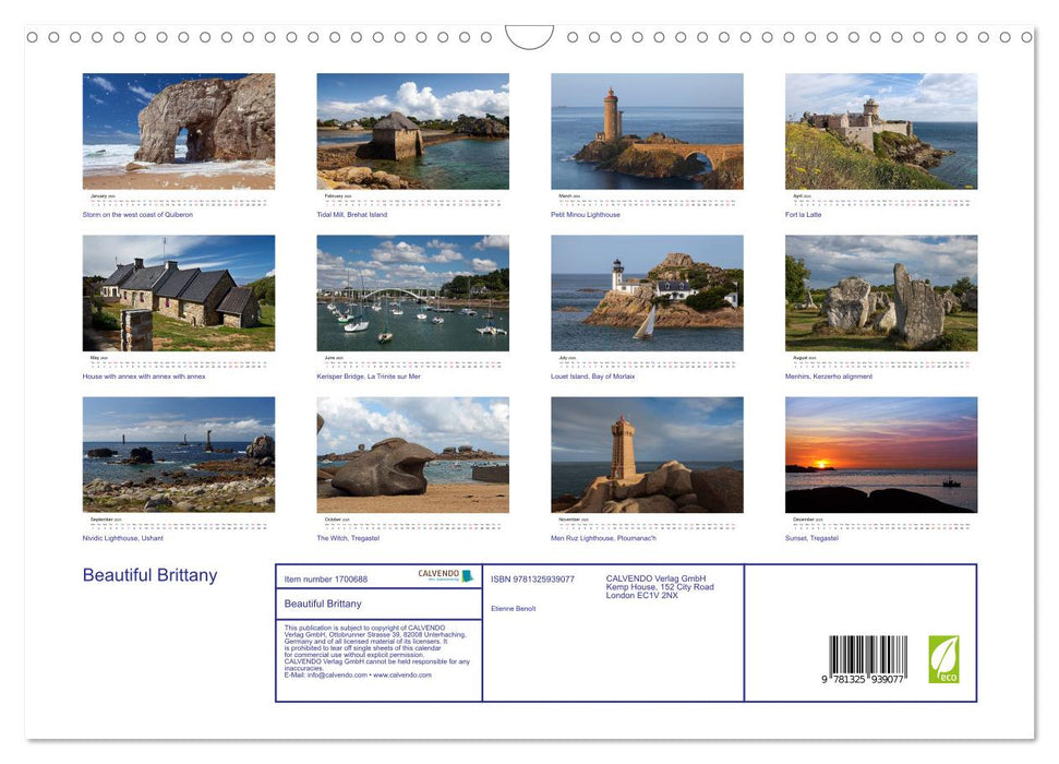 Beautiful Brittany (CALVENDO Monthly Calendar 2025)