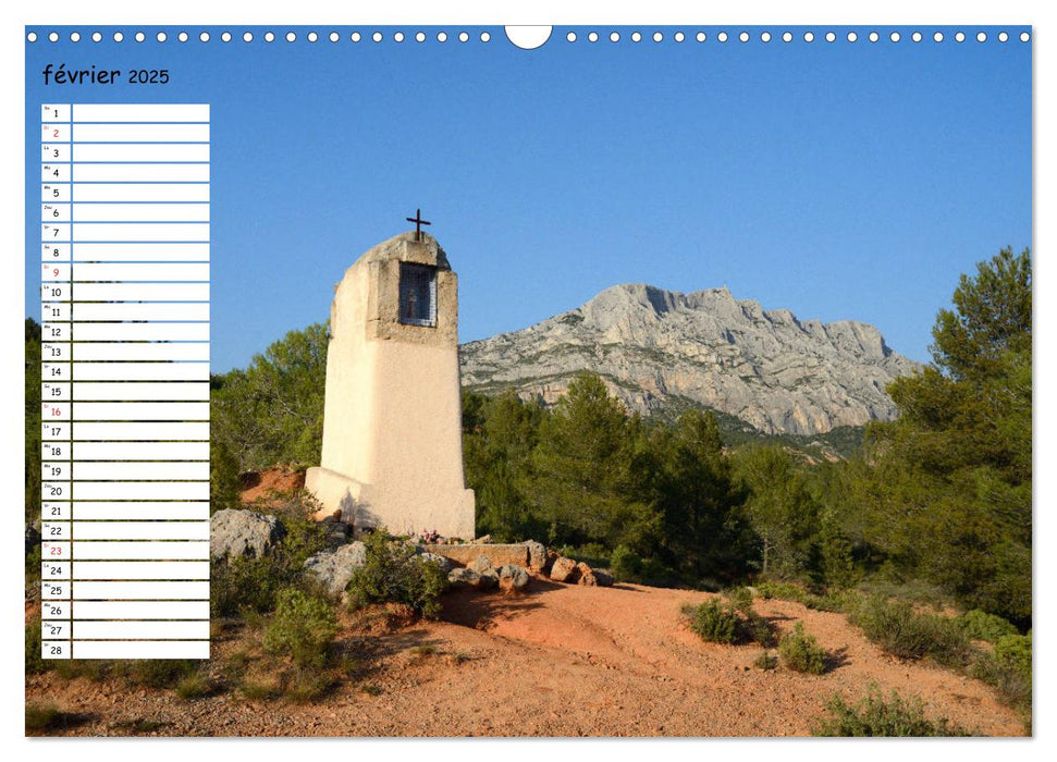 La Montagne Sainte-Victoire – dans les pas de Cézanne (CALVENDO Calendrier mensuel 2025)