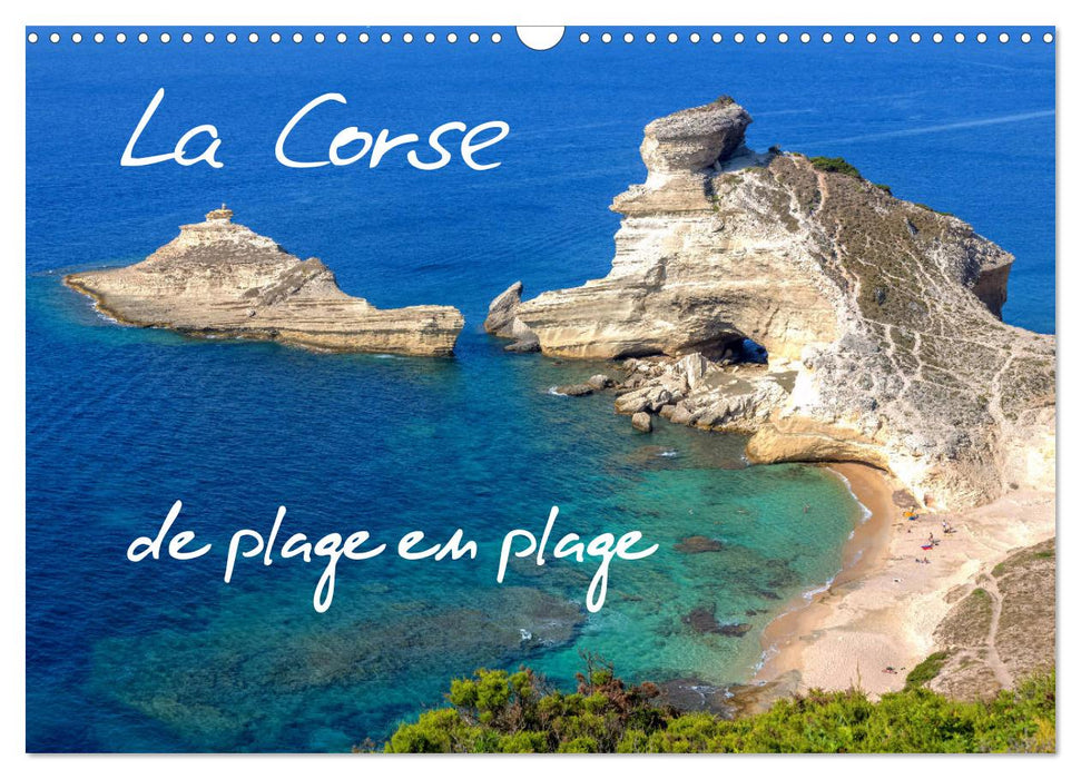 La Corse de plage en plage (CALVENDO Calendrier mensuel 2025)