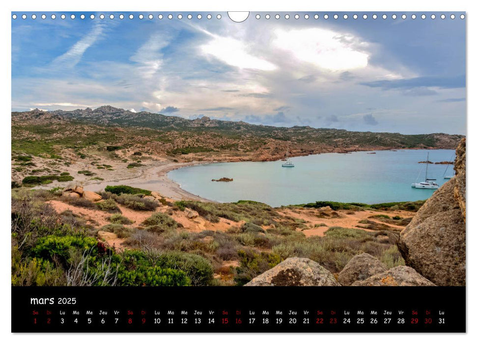 La Corse de plage en plage (CALVENDO Calendrier mensuel 2025)