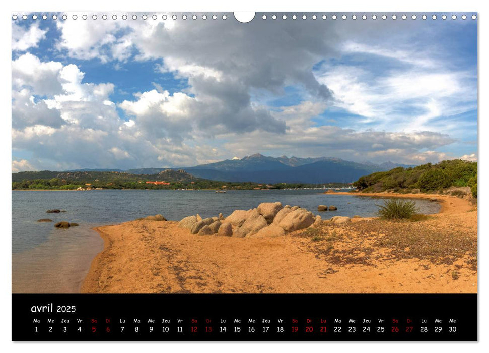 La Corse de plage en plage (CALVENDO Calendrier mensuel 2025)