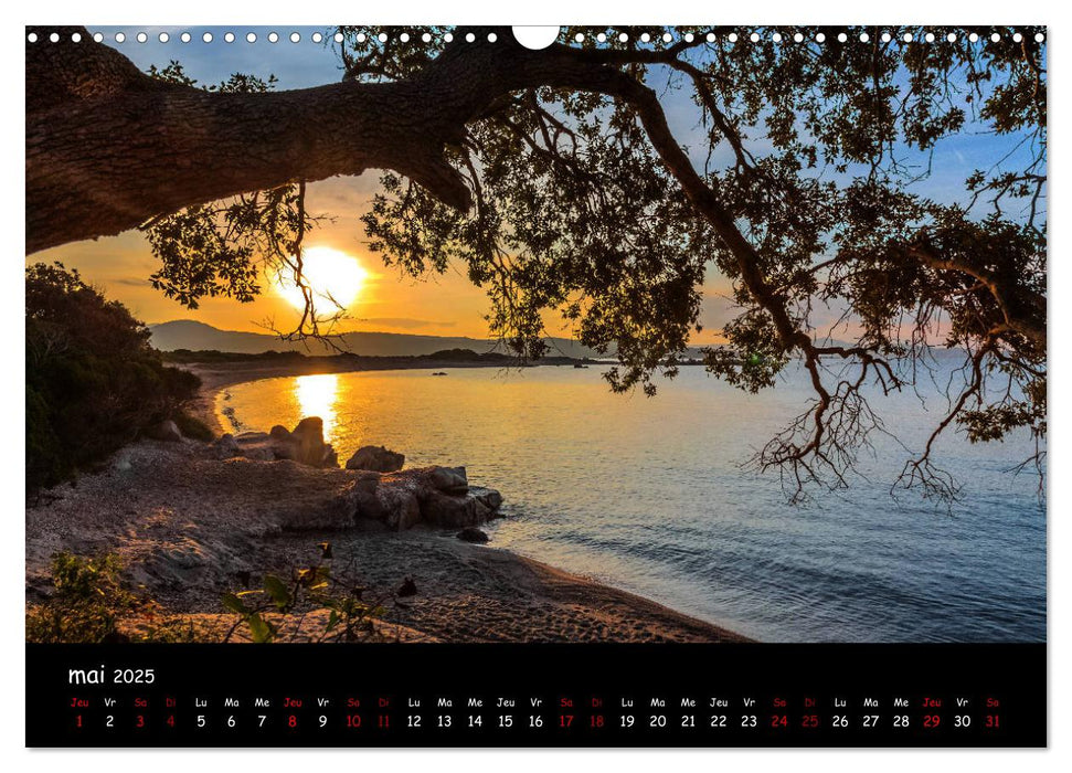 La Corse de plage en plage (CALVENDO Calendrier mensuel 2025)