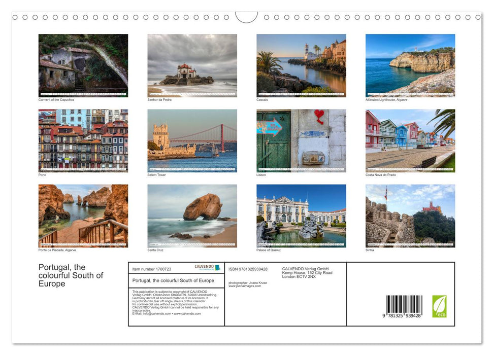 Portugal, the colourful South of Europe (CALVENDO Monthly Calendar 2025)