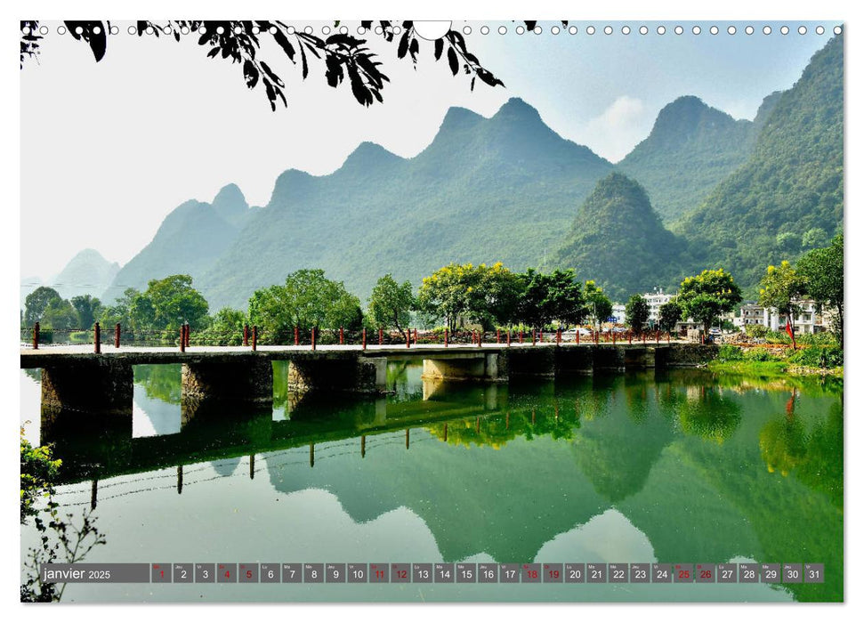 RIVIÈRE YULONG (CALVENDO Calendrier mensuel 2025)